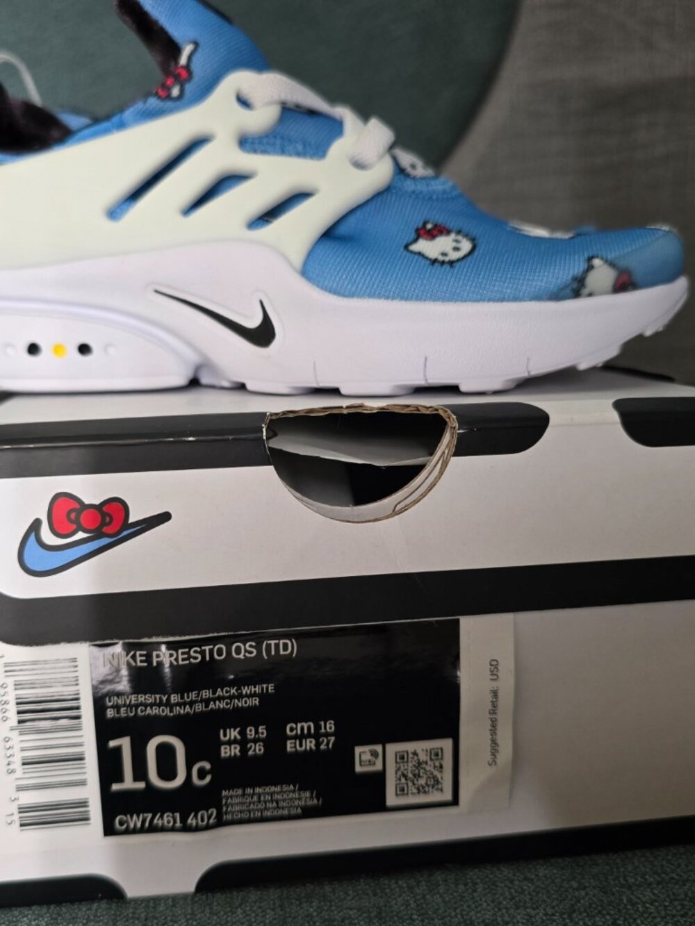 Hello Kitty Nike Presto QS TD Sneakers - Picture 3 of 3